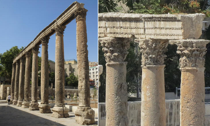 Columns near the theatre