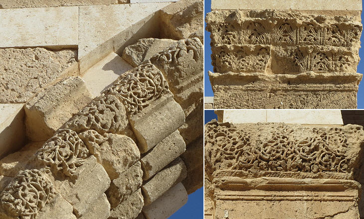 Details of the outer and inner arches