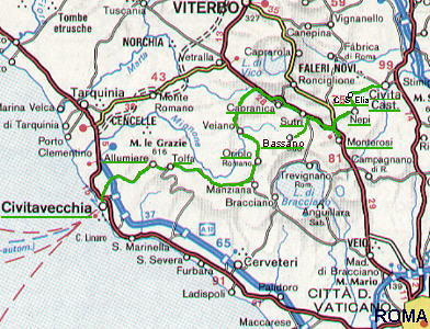 Map of the itinerary