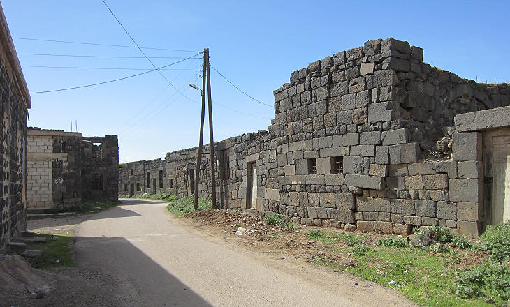 Houses built on the site of the ancient ones