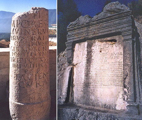 Roman inscription and the Will