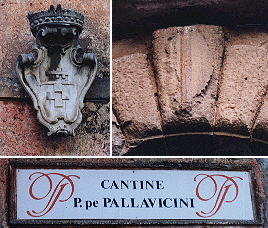 Coats of arms of the Pallavicini and the Colonna