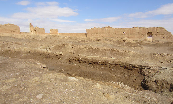 Central area of the courtyard with evidence of a pool