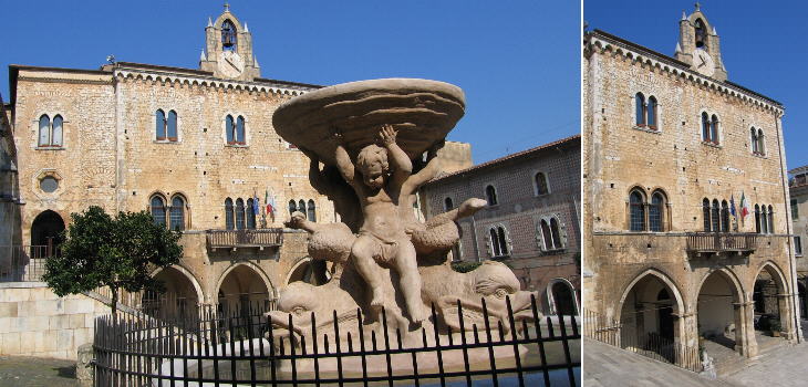 Main fountain and Town Hall