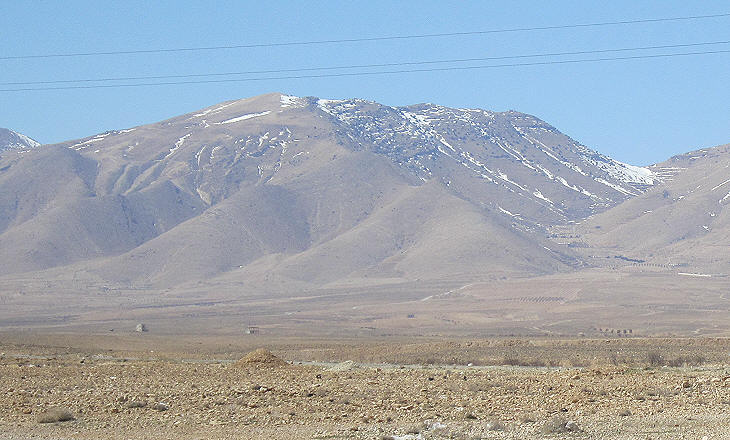 Anti-Lebanon Mountains seen from Qara