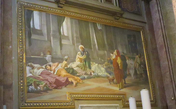 St. Roch taking care of the sick