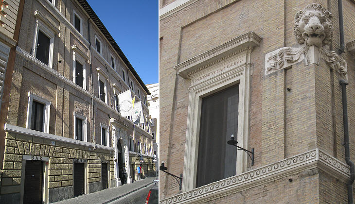 a window and the lion which was relocated