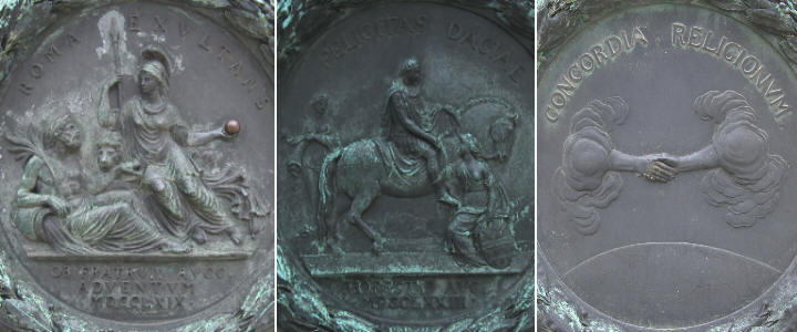 Reliefs celebrating the Emperor Joseph II