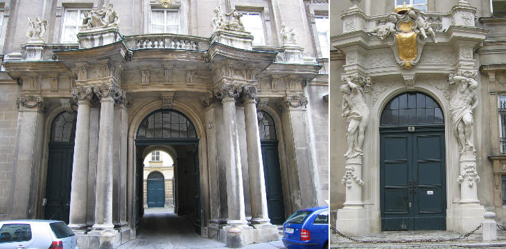 Liechtenstein Palace: details of the portals