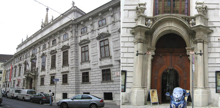 Lobowitz Palace: detail of the portal modified in 1709 by Johann Bernhard Fischer von Erlach