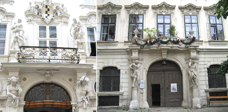 Neupauer Palace in Singerstrasse 16 and Puppen und Spielzeug Museum