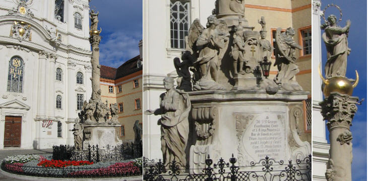 Pestsaule in front of Piaristenkirche