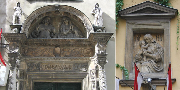 Salvatorkapelle and sacred image in Wohnhaus 'Zur Mariahilf'