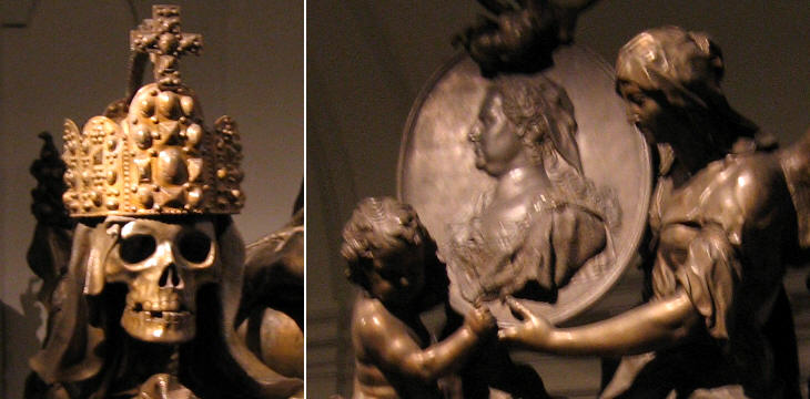 Details of the monument to Charles VI and his wife by Balthasar Ferdinand Moll in 
Kapuzinergruft