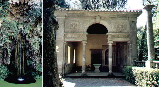 Fountain at the top of the hill and little casino