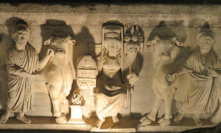 central section of a frieze showing Artemis Pergaea