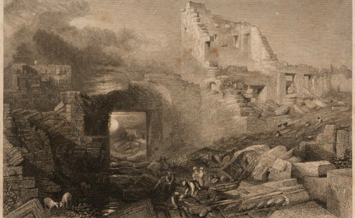 Western Gate in an 1836 engraving by William Finden