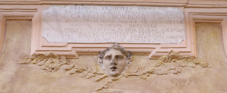 Inscription on a house of Castelnuovo di Porto