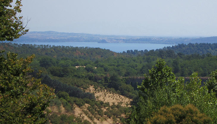 View of Lake Bracciano from Manziana