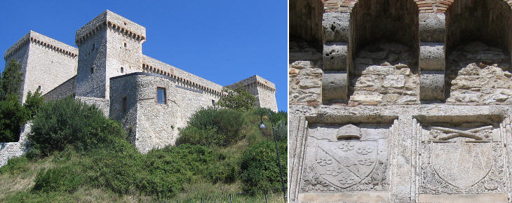 The fortress and its coats of arms