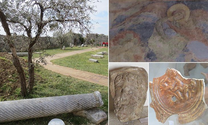 ancient columns and materials