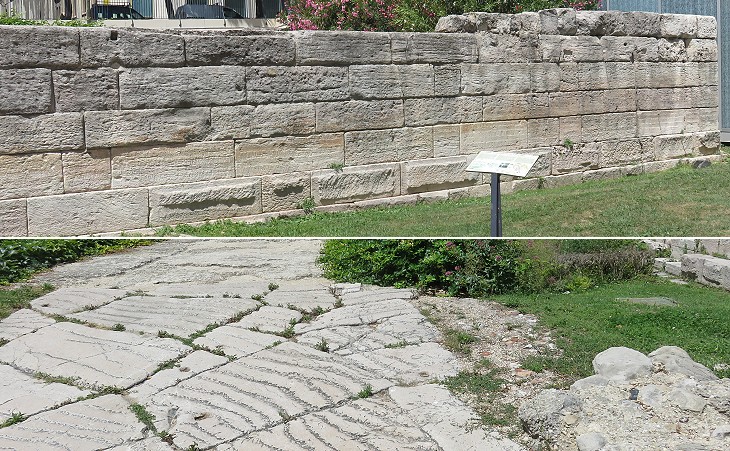 Wall of Crinas and Vth century AD road