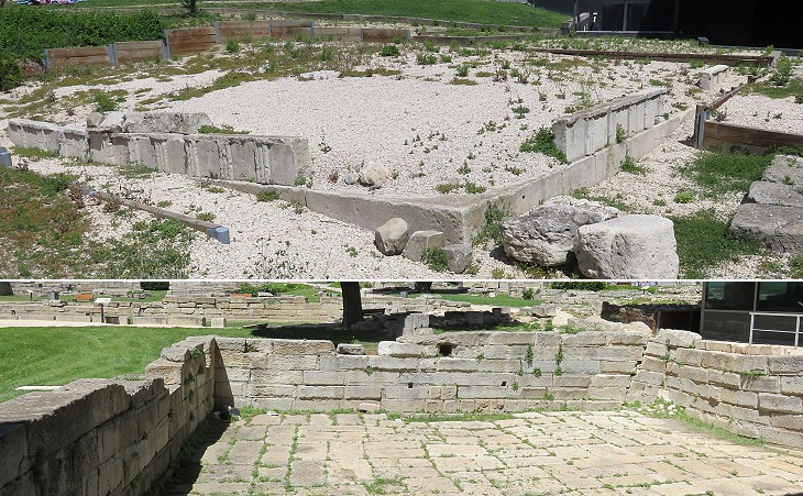 Greek funerary terrace and fresh water cistern