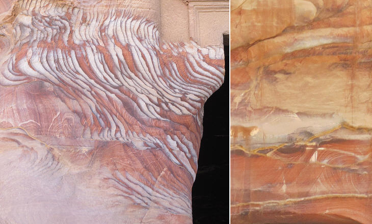 Veins of the rock at the Tomb of Sextius Florentinus