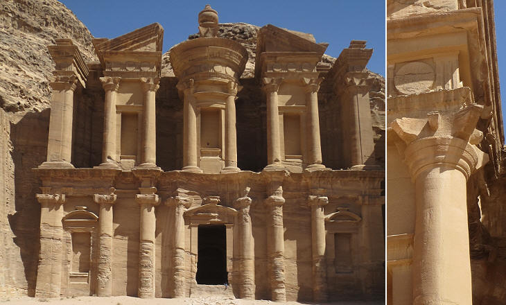 an enlargement of one of its capitals