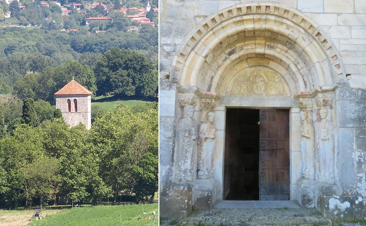 Saint-Just-de-Valcabrère: seen from Saint-Bertrand-de-Comminges and portal