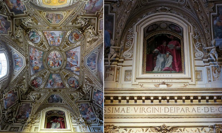 Decoration of the entrance to the chapel