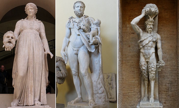 Statues from the theatre